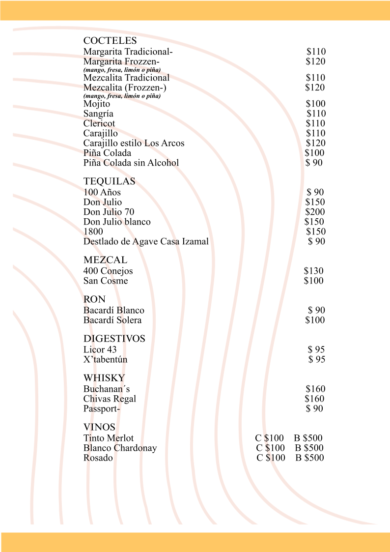 Restaurante Los Arcos Menu - Image 1